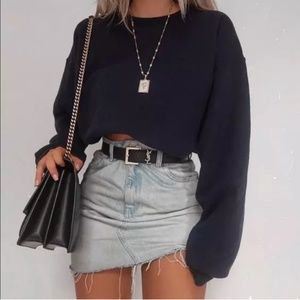 Cropped Sweatshirt / Black